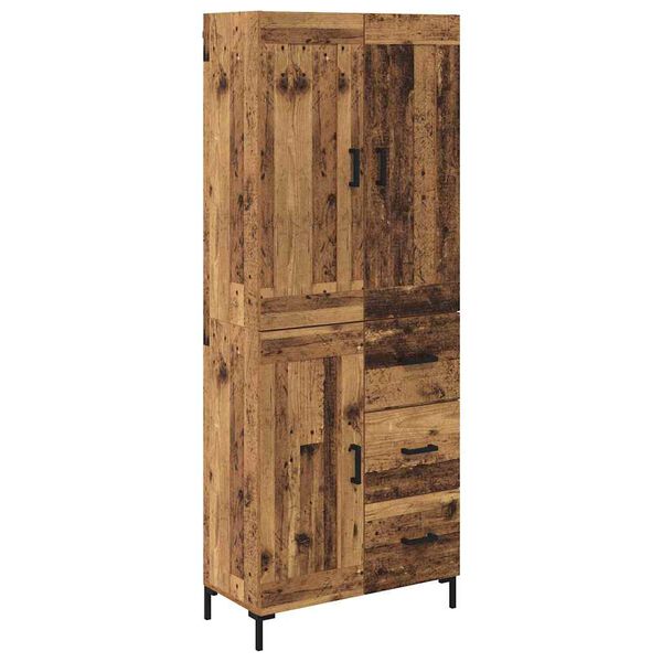 vidaXL Highboard so z&aacute;suvkou 2 pcs Star&eacute; drevo Kompozitn&eacute; drevo