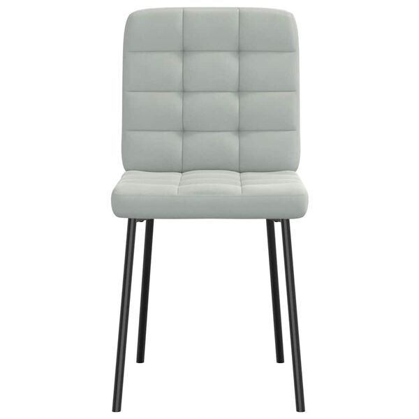 vidaXL Jedálenské stoličky 6 ks bledosivé zamatové