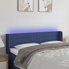 vidaXL Čelo postele s LED modr&eacute; 147x16x78/88 cm l&aacute;tka