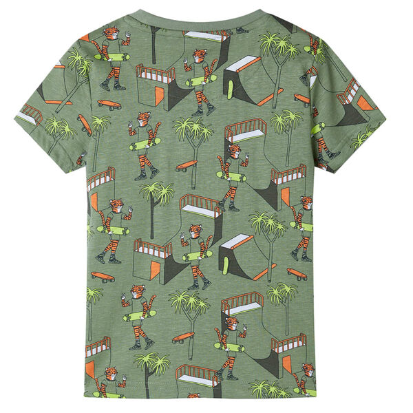 Detské pyžamo s krátkymi rukávmi svetlé kaki 92