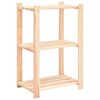 vidaXL Reg&aacute;l s 3 policami 60x38x90 cm, borovicov&yacute; mas&iacute;v 150 kg