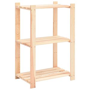 vidaXL Reg&aacute;l s 3 policami 60x38x90 cm, borovicov&yacute; mas&iacute;v 150 kg