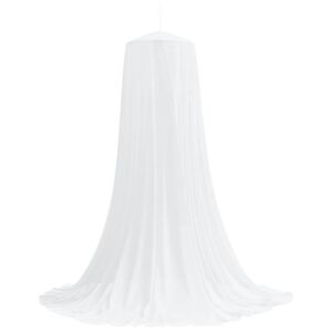 vidaXL Sieť proti kom&aacute;rom na posteľ 3 ks 156 mesh Biela ⌀56 x 220 cm