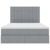 vidaXL Postel s &uacute;ložn&yacute;m prostorem a matrac&iacute; Svetlosiv&aacute; 140 x 200 cm