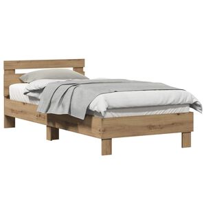 vidaXL R&aacute;m postele Remeseln&yacute; dub 203 x 95 x 70 cm Kompozitn&eacute; drevo