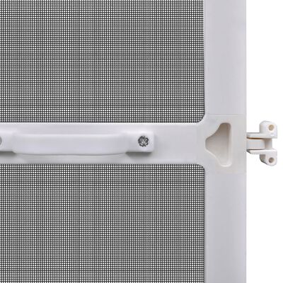 vidaXL Biela sieťka proti hmyzu na dvere, s pántmi 120x240 cm