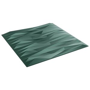vidaXL N&aacute;stenn&eacute; panely 12 ks 50 x 50 cm Stone Zelen&yacute; XPS Pena