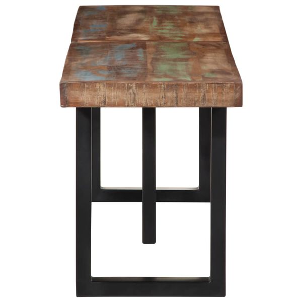 vidaXL Lavička 160 cm recyklovan&yacute; mas&iacute;v a oceľ