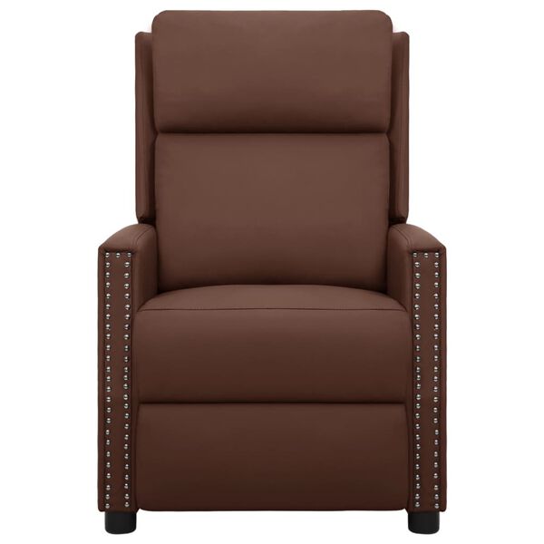 vidaXL Zdvíhacie masážne kreslo hnedé umelá koža