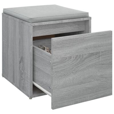 vidaXL Box so zásuvkou, sivý dub sonoma 40,5x40x40cm, kompozitné drevo