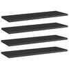 vidaXL Pr&iacute;davn&eacute; police 4 ks, leskl&eacute; čierne 60x20x1,5 cm, drevotrieska