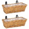 vidaXL Zavesen&yacute; kvetinov&yacute; ko&scaron;&iacute;k 2 pcs Hned&aacute; 48 x 22 x 15 cm