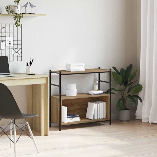 vidaXL Reg&aacute;l na knihy dub artisan 80 x 30 x 78.5 cm Kompozitn&eacute; drevo