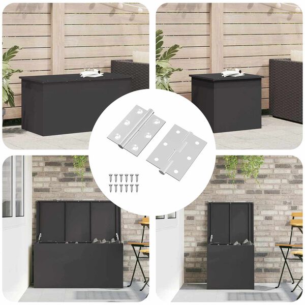 vidaXL P&aacute;nt 2 pcs Strieborn&aacute; 50 x 38 x 1,3 mm Oceľ