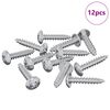 vidaXL Drevo skrutky 12 pcs Strieborn&aacute; M3,5 x 20 mm Oceľ