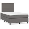 vidaXL Boxspring posteľ s matracom siv&aacute; 120x200 cm umel&aacute; koža