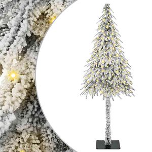 vidaXL Vianočn&yacute; stromček s 300 LED-i Biela 210 cm PE a oceľ