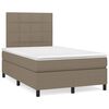 vidaXL Boxspring posteľ s matracom sivohned&yacute; 120x200 cm l&aacute;tka