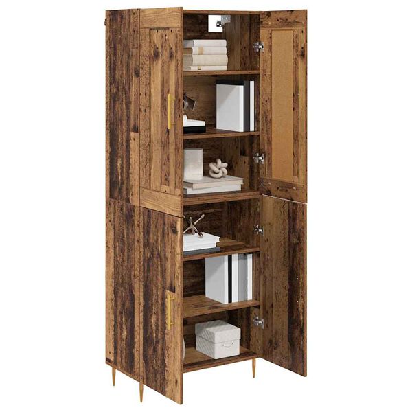 vidaXL Highboard Star&eacute; drevo 69,5 x 34 x 180 cm Kompozitn&eacute; drevo