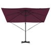 vidaXL Roma Parasol Červená 286 x 285 x 265 cm Polyester a hliník