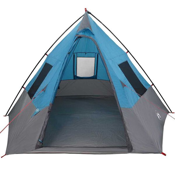 vidaXL Tipi stan so strechou s &uacute;ložiskom Modr&aacute; 383 x 338 x 217 cm taft