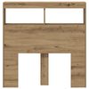vidaXL Skrinka na čelo postele s LED dub artisan 100x17x102 cm