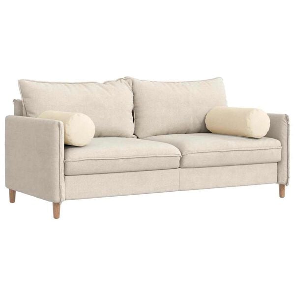 vidaXL Podložkov&eacute; vank&uacute;&scaron;e 2 pcs Kr&eacute;mov&aacute; &Oslash; 25 x 70 cm Kord&uacute;rov&aacute; tkanina