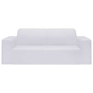 vidaXL Naťahovac&iacute; poťah na 2-miestnu pohovku biely polyester Jersey