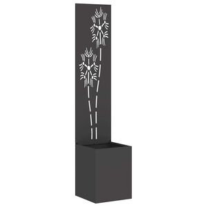 vidaXL Z&aacute;hradn&aacute; clona na s&uacute;kromie Kvetinov&yacute; Čierna 32 x 150 cm