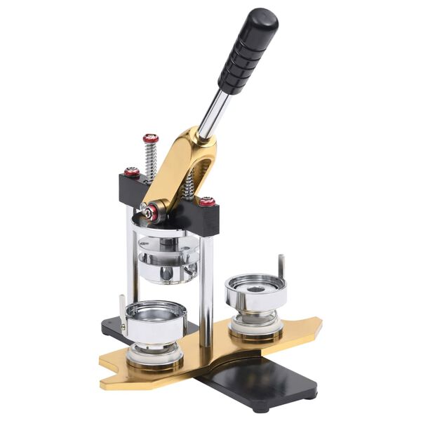 vidaXL Stroj na v&yacute;robu odznakov, okr&uacute;hla rezačka a otočn&aacute; raznica 25mm