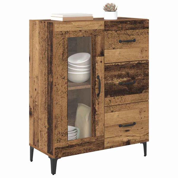 vidaXL Serv&iacute;rovacia skriňa so z&aacute;suvkou Star&eacute; drevo 69,5 x 34 x 90 cm