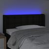 vidaXL Čelo postele s LED čierne 93x16x78/88 cm l&aacute;tka