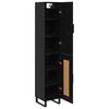 vidaXL Highboard Čierny dub 34,5 x 34 x 180 cm Kompozitn&eacute; drevo