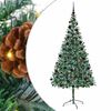 vidaXL Umel&yacute; vianočn&yacute; stromček s 300 LED-i Zelen&aacute; 210 cm PVC a oceľ