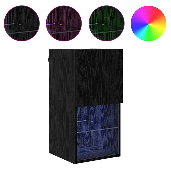 vidaXL N&aacute;stenn&yacute; TV kabinet N&aacute;stenn&yacute; Čierny dub 30,5 x 30 x 60 cm