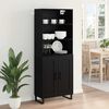 vidaXL Highboard Čierny dub 69,5 x 34 x 180 cm Kompozitn&eacute; drevo