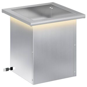 vidaXL Z&aacute;hradn&yacute; kvetin&aacute;č s LED Strieborn&aacute; 30 x 30 x 30 cm