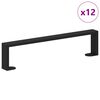 vidaXL Nohy n&aacute;bytku 12 ks Čierna 436 x 40,5 x 100 mm Železo