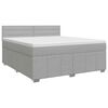 vidaXL Posteľ boxspring s matracom Svetlosiv&aacute; 160 x 200 cm L&aacute;tka