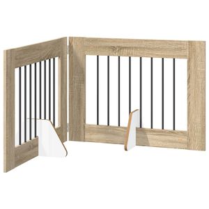 vidaXL Skladacia psia br&aacute;na so stojanmi 2 ks Dub sonoma 160,5 cm