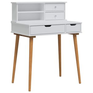 vidaXL Sada toaletn&eacute;ho stol&iacute;ka FAUSKE 2 ks Biela 76 x 50 x 103,5 cm