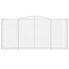 vidaXL Oblúkový gabionový kôš 400x30x180/200 cm pozinkované železo