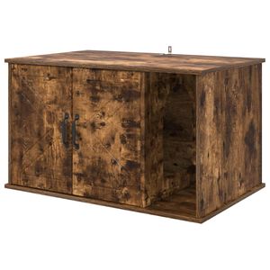 vidaXL Mačka Dom Dymov&aacute; dub 85 x 55 x 50 cm Kompozitn&eacute; drevo
