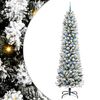 vidaXL Umel&yacute; vianočn&yacute; stromček Biela 240 cm PVC, kov a plast
