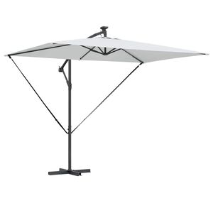 vidaXL Slnečn&iacute;k 294 x 200 x 270 cm Polyester a hlin&iacute;k Pieskov&aacute;