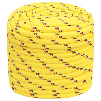 vidaXL Lodné lano žlté 16 mm 100 m polypropylén