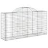 vidaXL Obl&uacute;kov&yacute; gabionov&yacute; k&ocirc;&scaron; 200x50x100/120 cm pozinkovan&eacute; železo