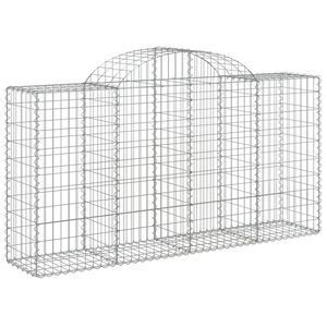 vidaXL Obl&uacute;kov&yacute; gabionov&yacute; k&ocirc;&scaron; 200x50x100/120 cm pozinkovan&eacute; železo