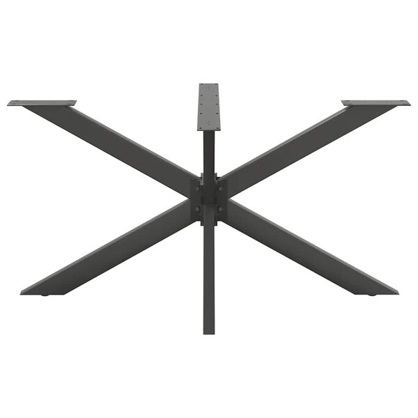 vidaXL Noha jedálenského stola v tvare pavúka, antracitová 150x78x(72-73) cm, oceľ