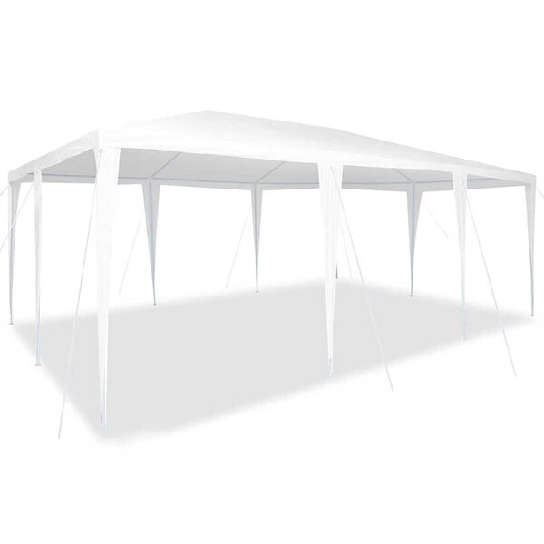 vidaXL Párty stan Biela 600 x 400 x 266 cm Polyetylén a oceľ